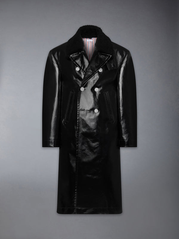 GABARDINE SLICKER OVERSIZED PEACOAT - featured image