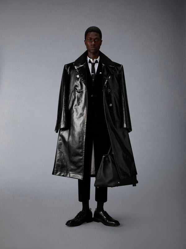 GABARDINE SLICKER OVERSIZED PEACOAT - image 5