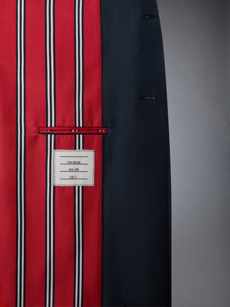 GABARDINE ELONGATED OVERCOAT NAVY