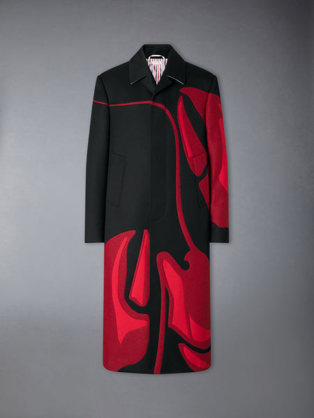 CAVARLY TWILL LOBSTER OVERCOAT BLACK