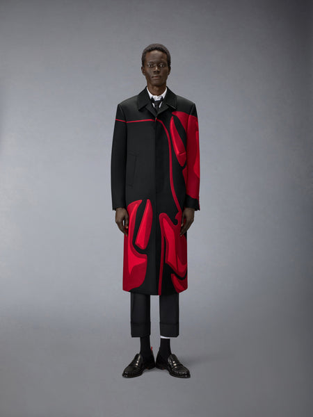 CAVARLY TWILL LOBSTER OVERCOAT BLACK