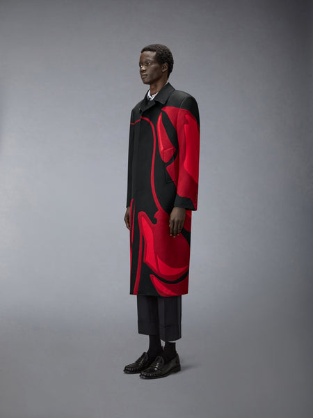 CAVARLY TWILL LOBSTER OVERCOAT BLACK
