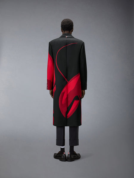 CAVARLY TWILL LOBSTER OVERCOAT BLACK