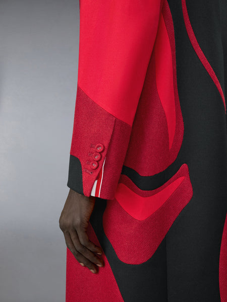 CAVARLY TWILL LOBSTER OVERCOAT BLACK