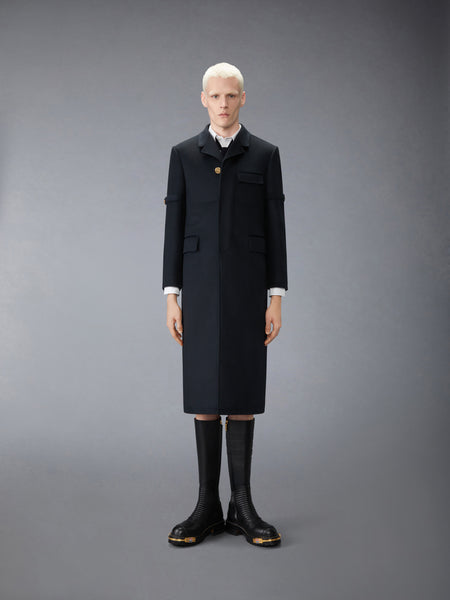 CASHMERE CHESTERFIELD OVERCOAT NAVY