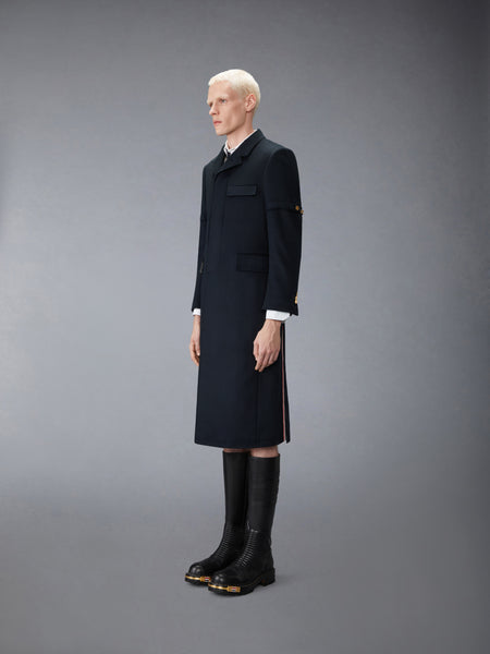CASHMERE CHESTERFIELD OVERCOAT NAVY