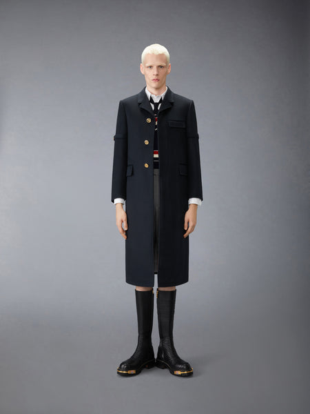 CASHMERE CHESTERFIELD OVERCOAT NAVY