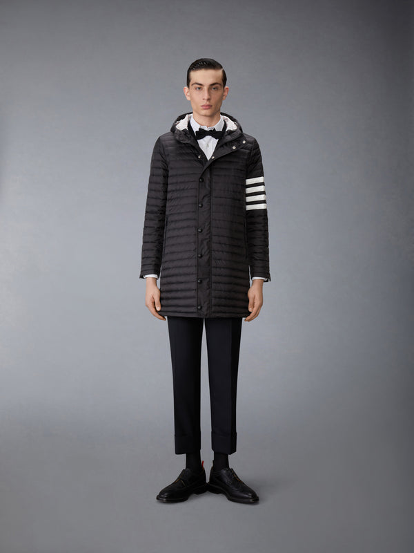 MATTE NYLON 4-BAR QUILTED DOWN FILLED HOODED COAT - image 1