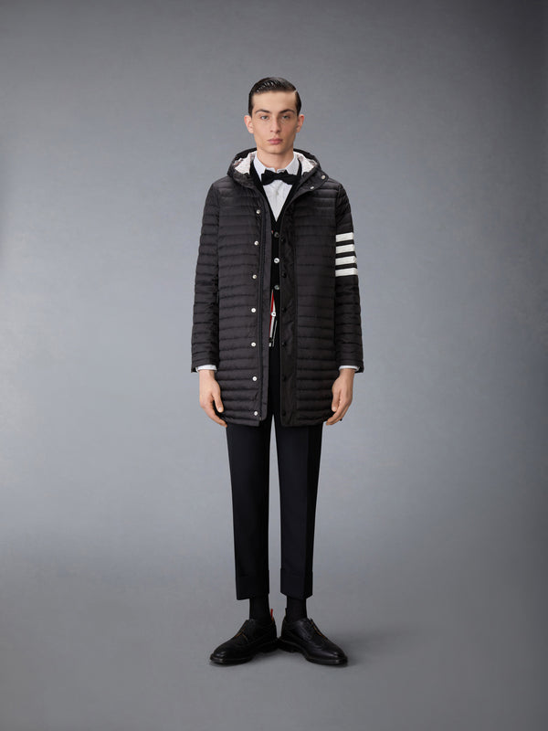 MATTE NYLON 4-BAR QUILTED DOWN FILLED HOODED COAT - image 7