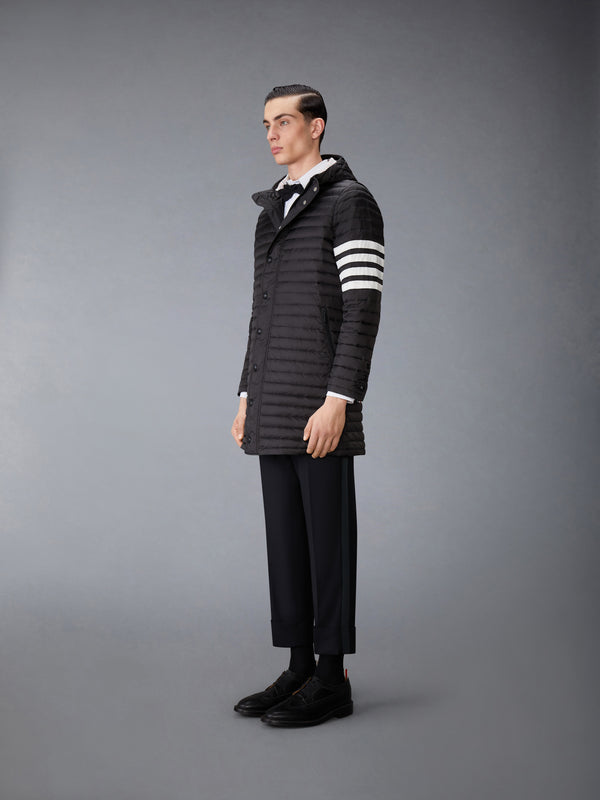 MATTE NYLON 4-BAR QUILTED DOWN FILLED HOODED COAT - image 4