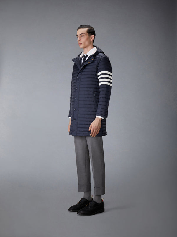 MATTE NYLON 4-BAR QUILTED DOWN FILLED HOODED COAT - image 2
