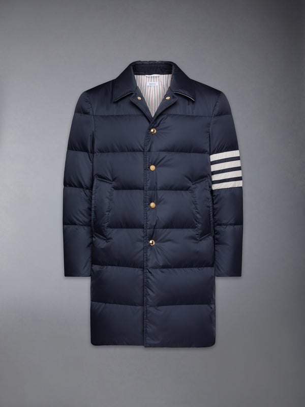 MATTE FINISH NYLON DOWN FILL 4-BAR BAL COLLAR OVERCOAT - featured image