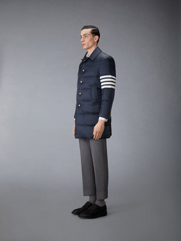 MATTE FINISH NYLON DOWN FILL 4-BAR BAL COLLAR OVERCOAT - image 2