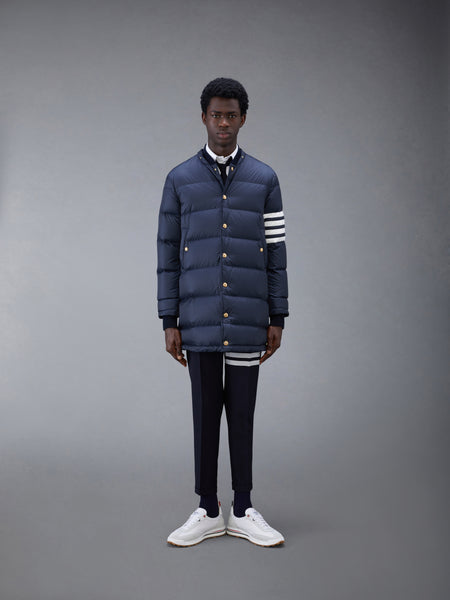 MATTE NYLON 4-BAR DOWN FILLED COAT NAVY