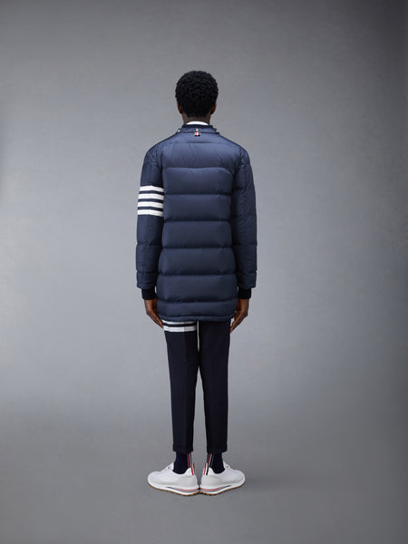 MATTE NYLON 4-BAR DOWN FILLED COAT NAVY