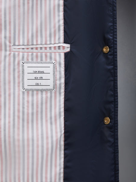 MATTE NYLON 4-BAR DOWN FILLED COAT NAVY