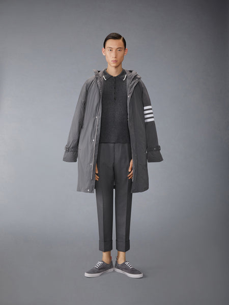 POLY TWILL 4-BAR DOWN FILLED PARKA MED GREY