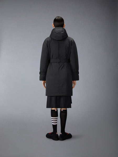 POLY TWILL 4-BAR DOWN FILLED PARKA BLACK