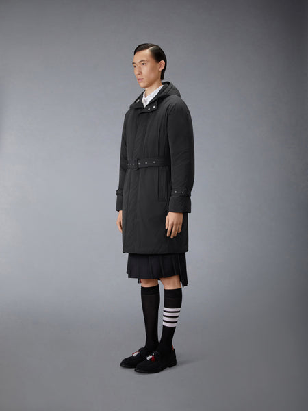 POLY TWILL 4-BAR DOWN FILLED PARKA BLACK