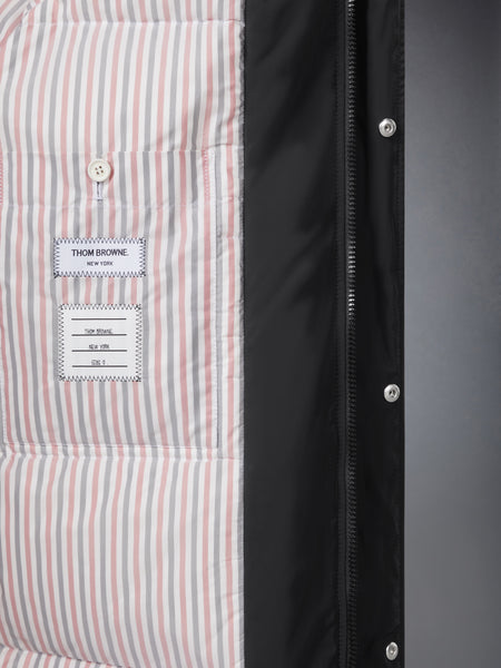 POLY TWILL 4-BAR DOWN FILLED PARKA BLACK