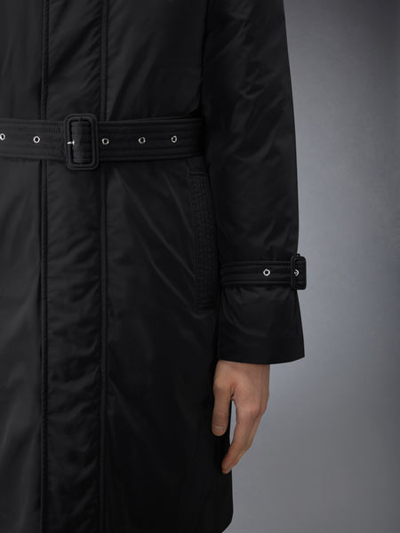 POLY TWILL 4-BAR DOWN FILLED PARKA BLACK