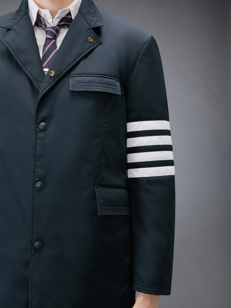 POLY TECH DOWN FILLED 4-BAR OVERCOAT NAVY