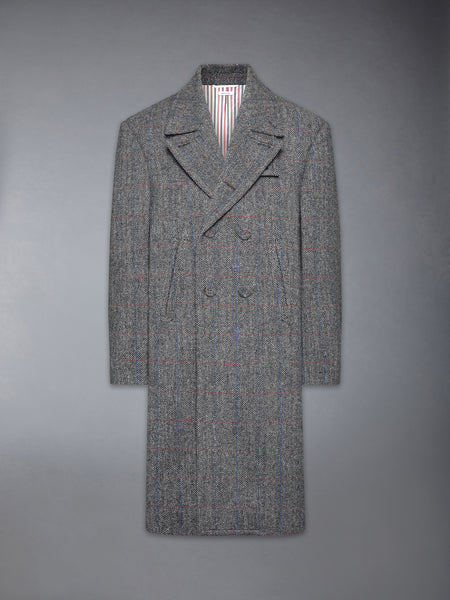 HUNTING TWEED OVERSIZED PEACOAT DARK GREY