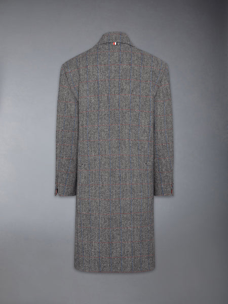 HUNTING TWEED OVERSIZED PEACOAT DARK GREY