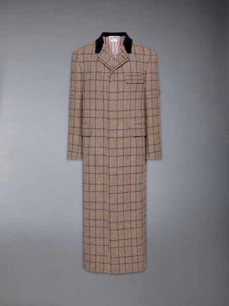 HUNTING TWEED CHESTERFIELD COAT DARK BROWN