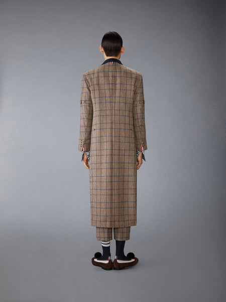 HUNTING TWEED CHESTERFIELD COAT DARK BROWN