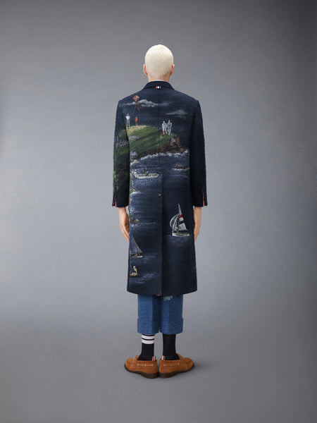 BOUCLE NANTUCKET SCENIC RELAXED COAT NAVY