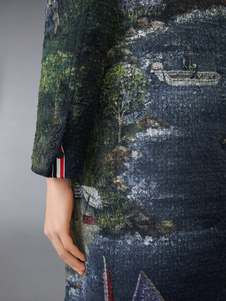 BOUCLE NANTUCKET SCENIC RELAXED COAT NAVY