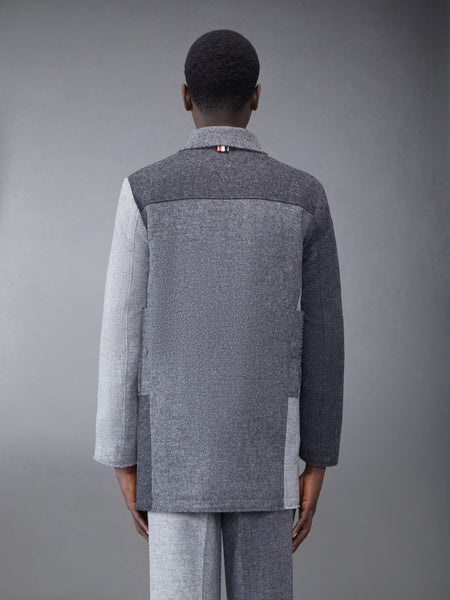 Fun-Mix Shetland Frayed Field Jacket MED GREY