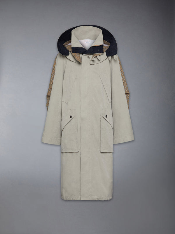 WAXED TECH HOODED PARKA - featured image