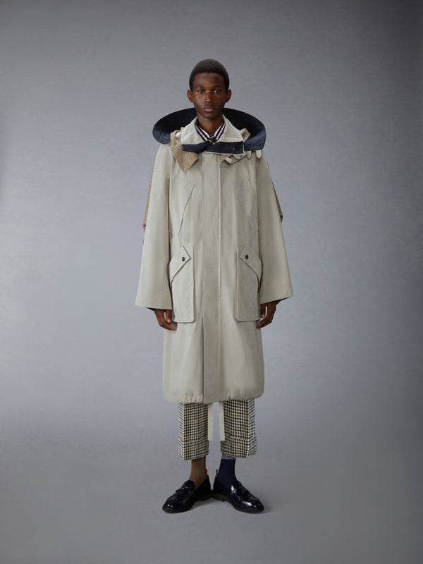 WAXED TECH HOODED PARKA - image 1