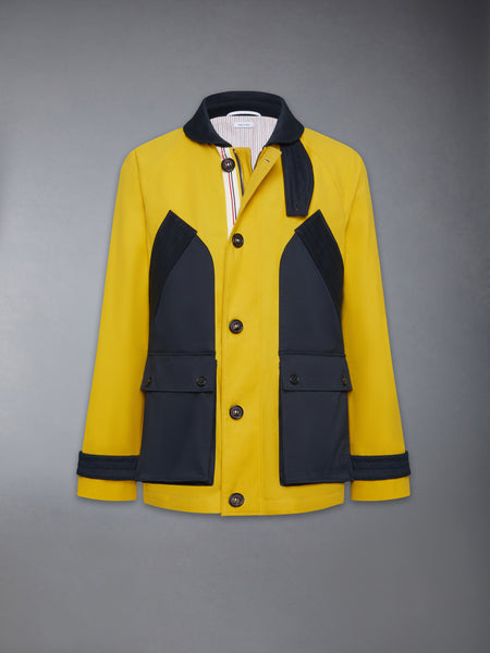 CROPPED SHAWL COLLAR FIELD JACKET YELLOW