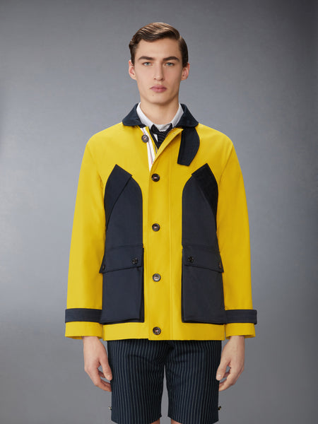 CROPPED SHAWL COLLAR FIELD JACKET YELLOW