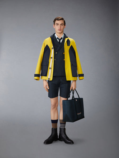 CROPPED SHAWL COLLAR FIELD JACKET YELLOW