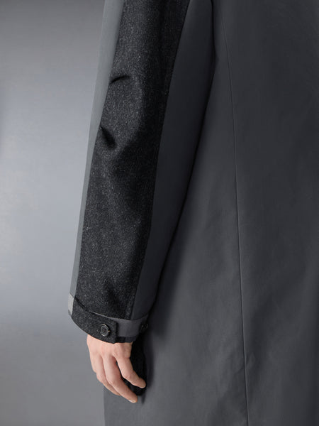 OILED CLOTH TAILORED PARKA DARK GREY