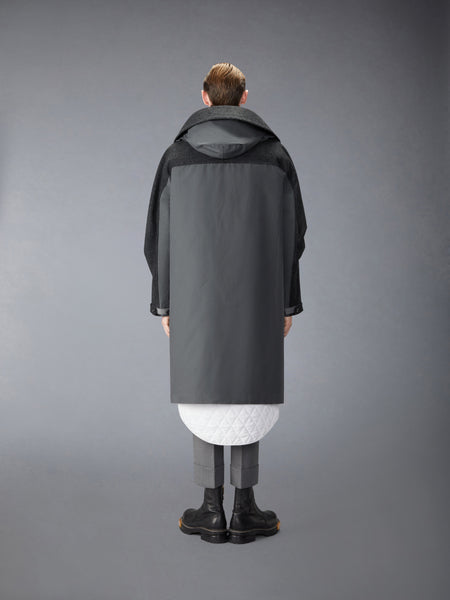 OILED CLOTH TAILORED PARKA DARK GREY