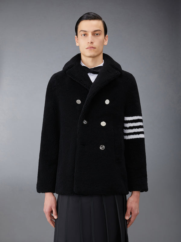 SHEARLING 4-BAR UNCONSTRUCTED PEACOAT - featured image