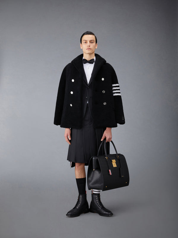 SHEARLING 4-BAR UNCONSTRUCTED PEACOAT - image 3