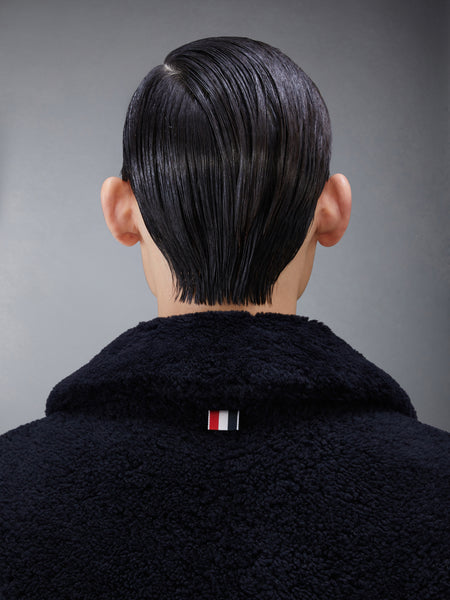SHEARLING 4-BAR UNCONSTRUCTED PEACOAT NAVY