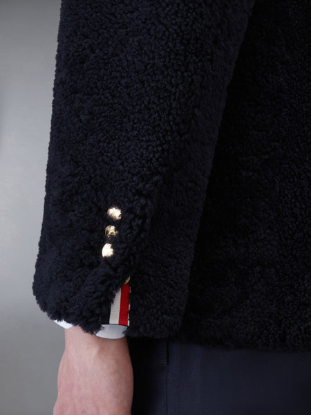 SHEARLING 4-BAR UNCONSTRUCTED PEACOAT NAVY