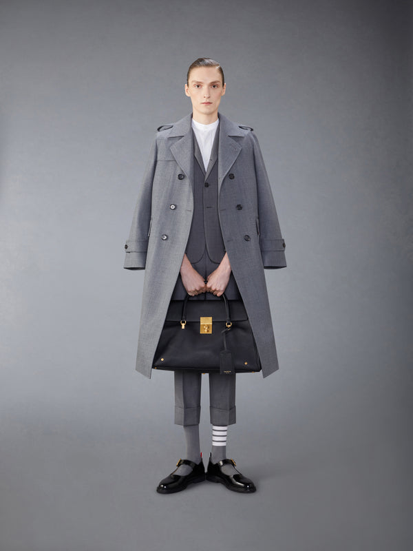 WOOL TWILL UNCONSTRUCTED TRENCH COAT - image 3