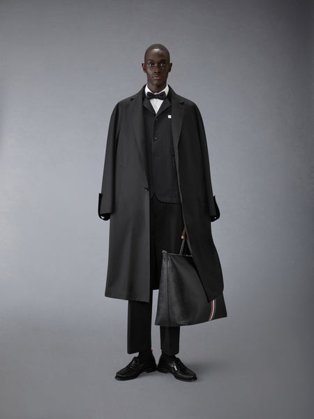 WOOL RAGLAN COAT BLACK