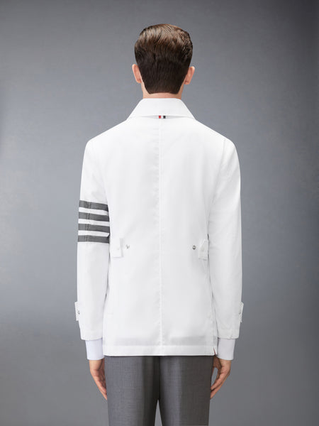 RIPSTOP 4-BAR UNCONSTRUCTED RELAXED OVERCOAT WHITE