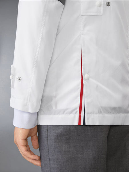 RIPSTOP 4-BAR UNCONSTRUCTED RELAXED OVERCOAT WHITE