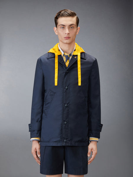 RIPSTOP UNCONSTRUCTED RELAXED OVERCOAT NAVY