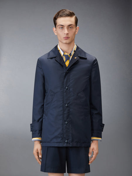 RIPSTOP UNCONSTRUCTED RELAXED OVERCOAT NAVY